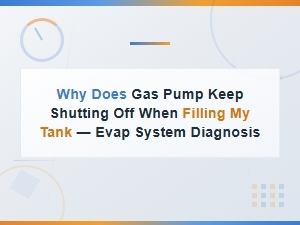 Gas Pump Keeps Shutting Off? Evap System Diagnosis and Repair Guide